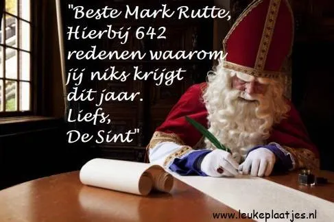ᐅ afbeelding sinterklaas - Sinterklaas plaatjes Sinterklaas schrijft een brief aan Mark Rutte over cadeaus dit jaar.
