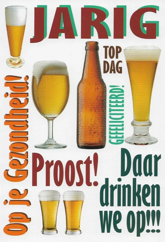 ᐅ afbeelding verjaardag man - Verjaardag plaatjes Leuke collage van biertjes met teksten over verjaardag en proosten.