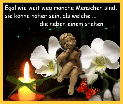 ᐅ allerheiligen gif - Allerheiligen plaatjes Beeld van een engel, bloemen en een kaars met een levenswijsheid in text.