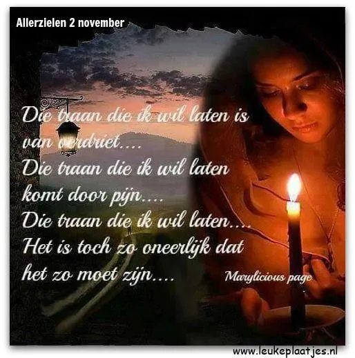 Vrouw met een kaars, met een tekst over verdriet en onrecht.