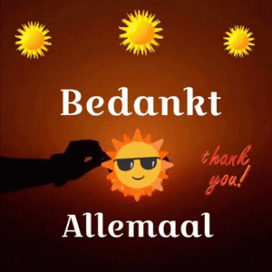 bedankt voor de felicitaties gif