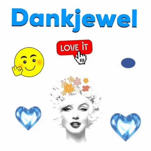Afbeelding met de tekst "Dankjewel", een afbeelding van een vrouw en hartjes.
