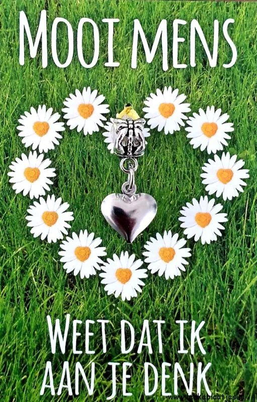 ᐅ dikke knuffel omdat ik aan je denk - Knuffels Plaatjes en Gifs plaatjes Een sierlijke hartvorm met bloemen en de tekst "Mooi mens, weet dat ik aan je denk."