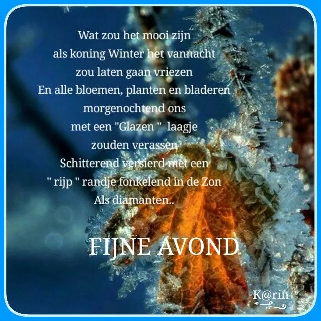 Afbeelding met tekst over de schoonheid van de winter en de verrassingen van de natuur.