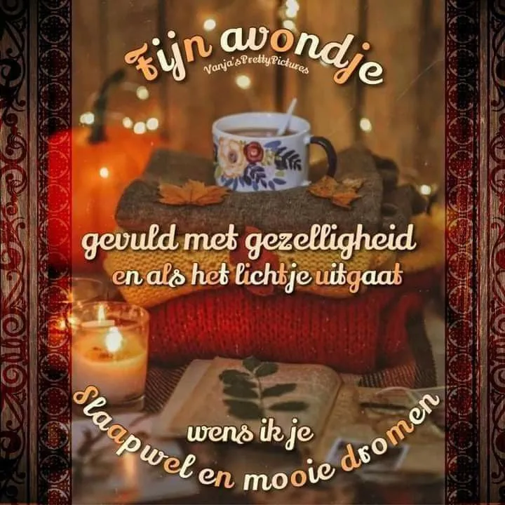 Cosy avondsetting met een mok, kaarsen en dekens. Tekst over verlangen naar een goede nachtrust.