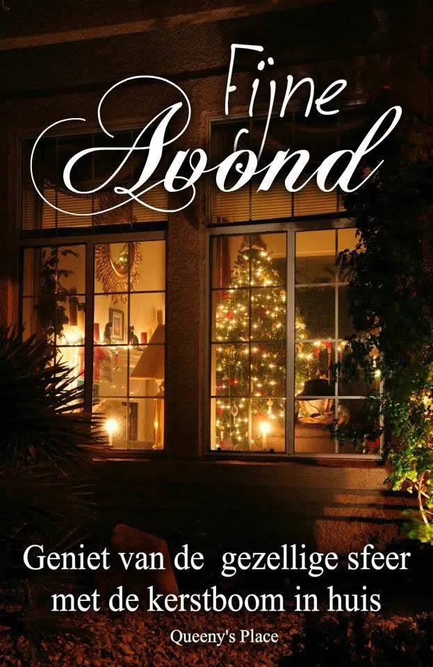 ᐅ Een fijne avond kerstsfeer delen op WhatsApp en sociale media - Feestdagen plaatjes Fijne Avond Geniet van de gezellige sfeer met de kerstboom in huis Queeny's Place