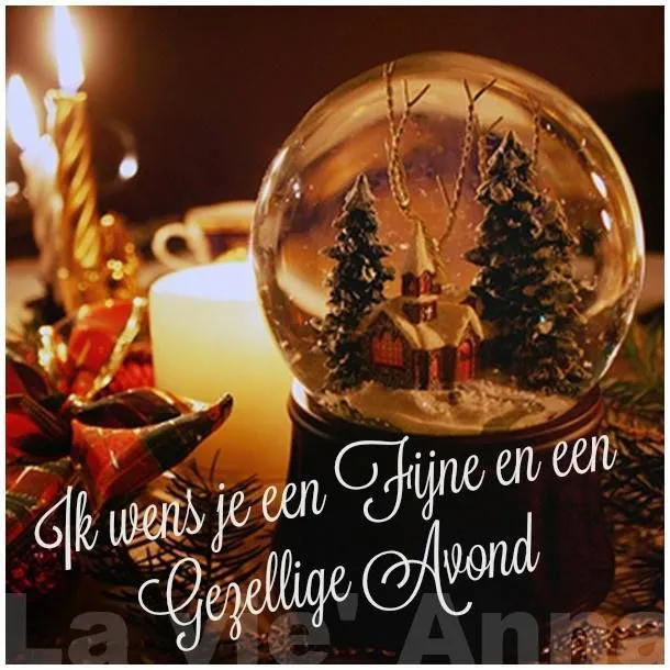ᐅ Een fijne avond kerstsfeer delen op WhatsApp en sociale media - Feestdagen plaatjes Ik wens je een Fijne en een Gezellige Avond