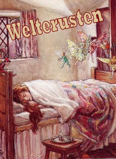 ᐅ fijne avond tot morgen - Fijne avond plaatjes Een slapend meisje omringd door feeën in een sfeervolle kamer.