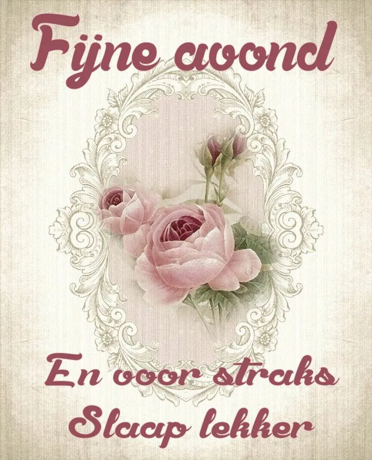 ᐅ fijne avond tot morgen - Fijne avond plaatjes Een romantische afbeelding met een tekst over een fijne avond en lekker slapen.