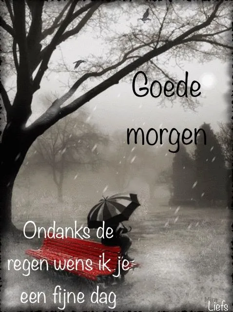 ᐅ fijne dag grappig - Fijne Dag plaatjes Zwart-witte afbeelding van een vrouw met een parasol in de regen met een positieve boodschap.