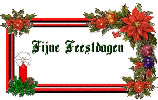 Decoratieve kerstwensen met bloemen en een kaars in een feestelijke omlijsting.