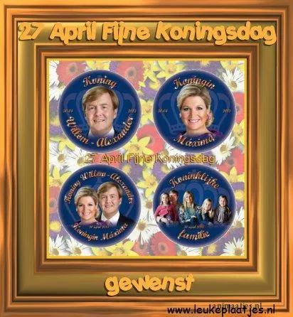 ᐅ fijne koningsdag humor - Koningsdag plaatjes Vier platen met afbeeldingen van koning Willem-Alexander en koningin Máxima.