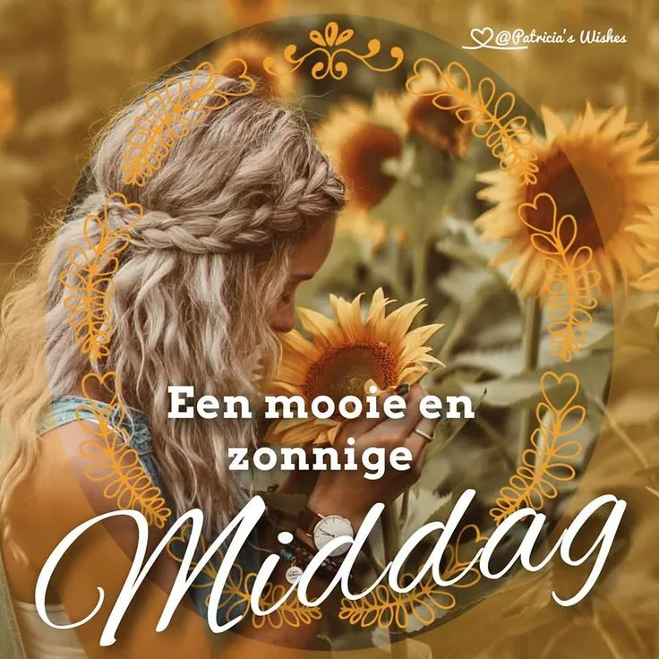 Een vrouw met een vlecht omringd door zonnebloemen in de zon.