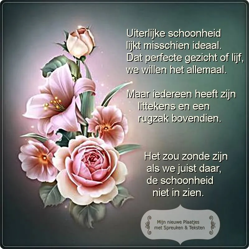 ᐅ goedemorgen afbeeldingen met tekst - Goedemorgen plaatjes Bloemen met een boodschap over innerlijke schoonheid en zelfacceptatie.