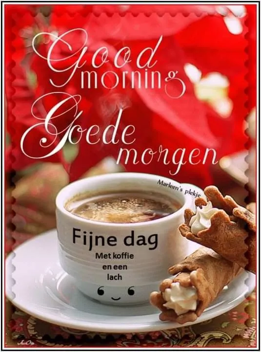 ᐅ goedemorgen afbeeldingen met tekst - Goedemorgen plaatjes Koffie in een mok met een vrolijke boodschap voor een fijne dag.