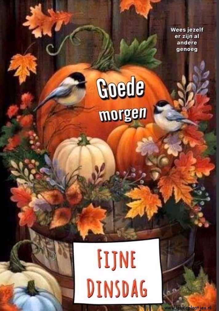 ᐅ goedemorgen dinsdag herfst - Dinsdag plaatjes