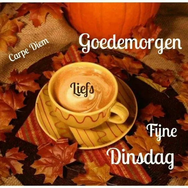 ᐅ goedemorgen dinsdag herfst - Dinsdag plaatjes