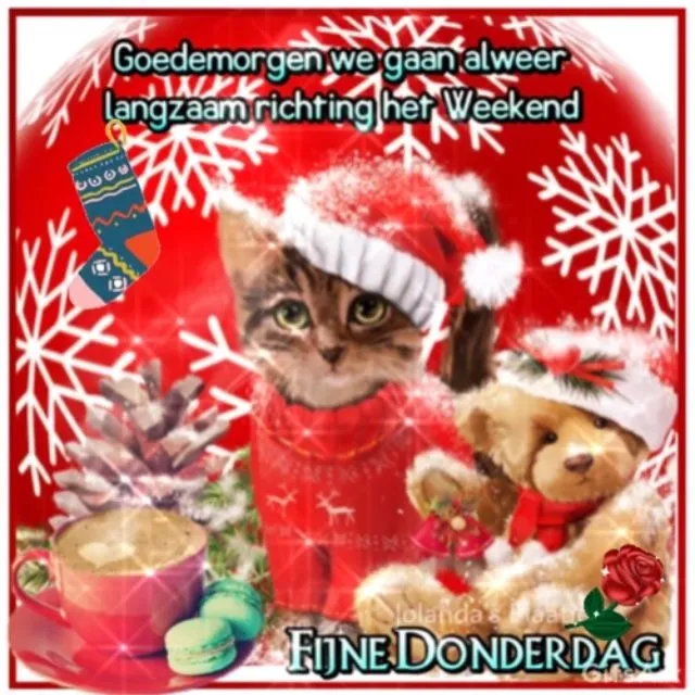 ᐅ goedemorgen donderdag kerst - Donderdag plaatjes