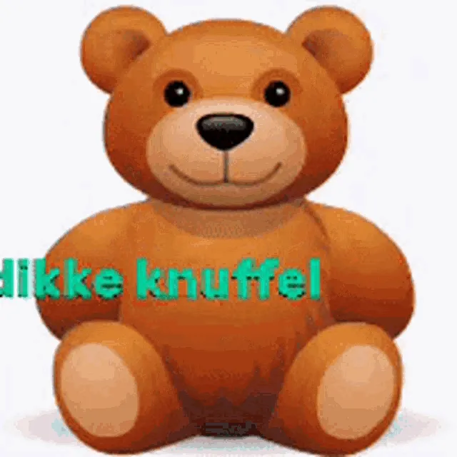 ᐅ goedemorgen knuffel - Fijne Dag plaatjes Een schattige, grote, bruine teddybeer met een glimlach.