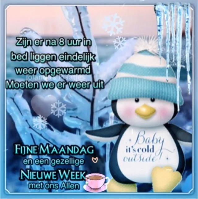 ᐅ goedemorgen winter - Maandag plaatjes