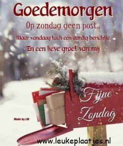 goedemorgen zondag sneeuw