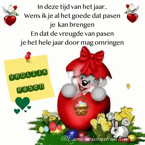 ᐅ grappige pasen humor - Pasen Plaatjes met Berichten en Citaten plaatjes Een schattige cartoon met een konijn in een ei en vrolijke paaswensen.