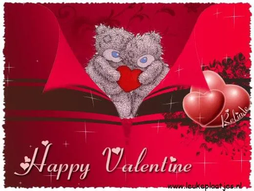 ᐅ happy valentijn - Valentijnsdag plaatjes Een schattige teddybeer met een hartje op een Valentijnskaart.