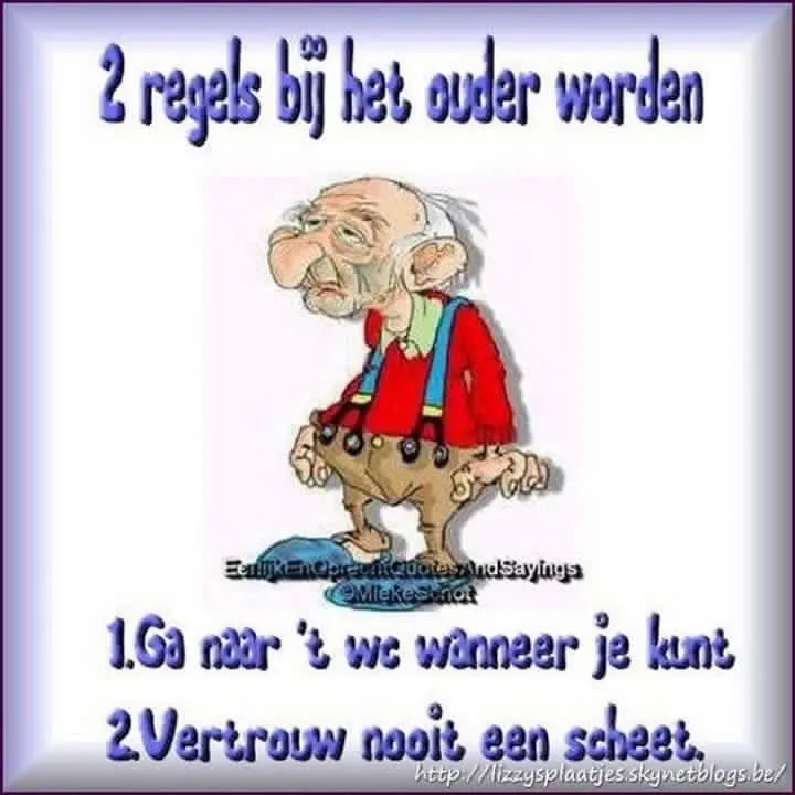 ᐅ hartelijk gefeliciteerd man - Verjaardag plaatjes Tekeningen van een oude man met twee regels over ouder worden.