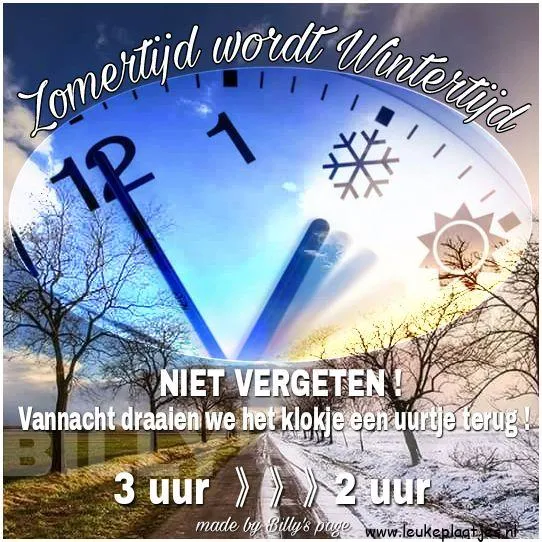 ᐅ klok terug zetten - Wintertijd plaatjes Aankondiging van de overgang van zomertijd naar wintertijd. Klok moet een uur achteruit.