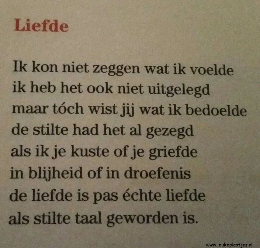 Gedicht over liefde en stiltes die emoties beschrijven.