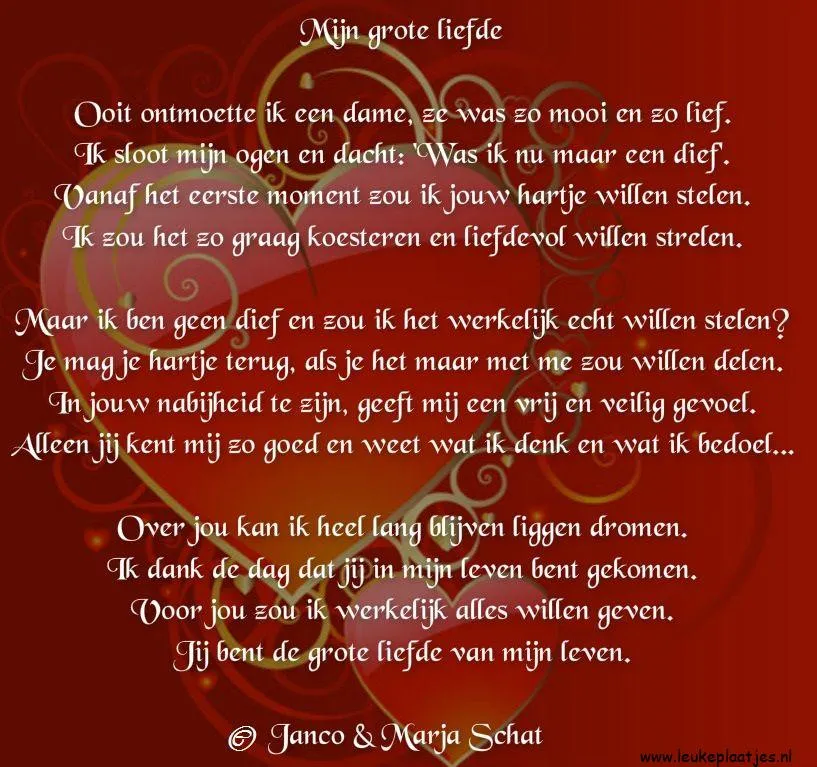 Een liefdevolle tekst over onvervulbare liefde en verlangen.