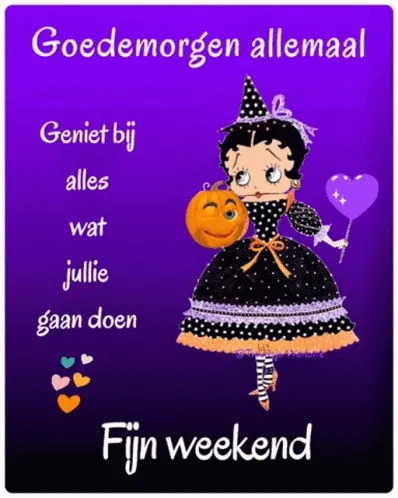 Illustratie van een schattig meisje in een kostuum met een pompoen en een ballon. Goede morgen!