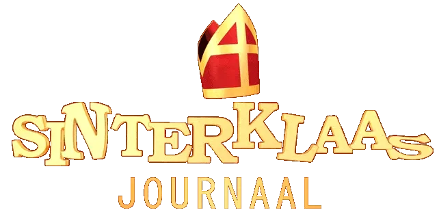 Logo van Sinterklaas Journaal met een mijter boven de tekst.