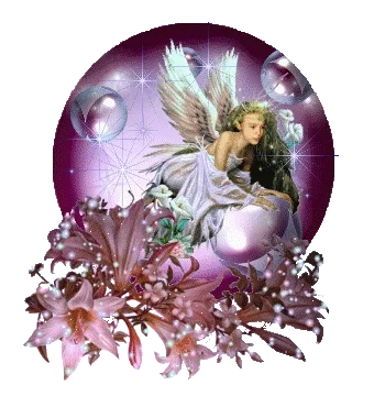 ᐅ sinterklaas plaatjes - Sinterklaas plaatjes Een fee met vleugels omringd door bloemen en een glanzende bol.