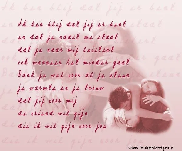 Tekstuele afbeelding met liefdesverklaring en een romantische achtergrond.