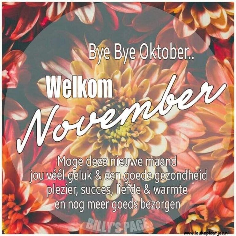 ᐅ welkom november - Welkom November plaatjes