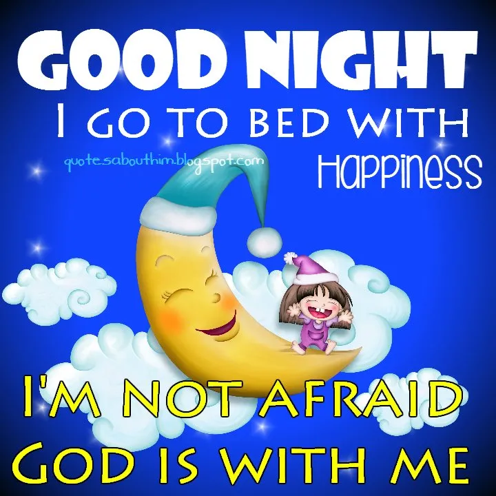 Slaap gerust, geluk omarmt je met de maan en een blij meisje.